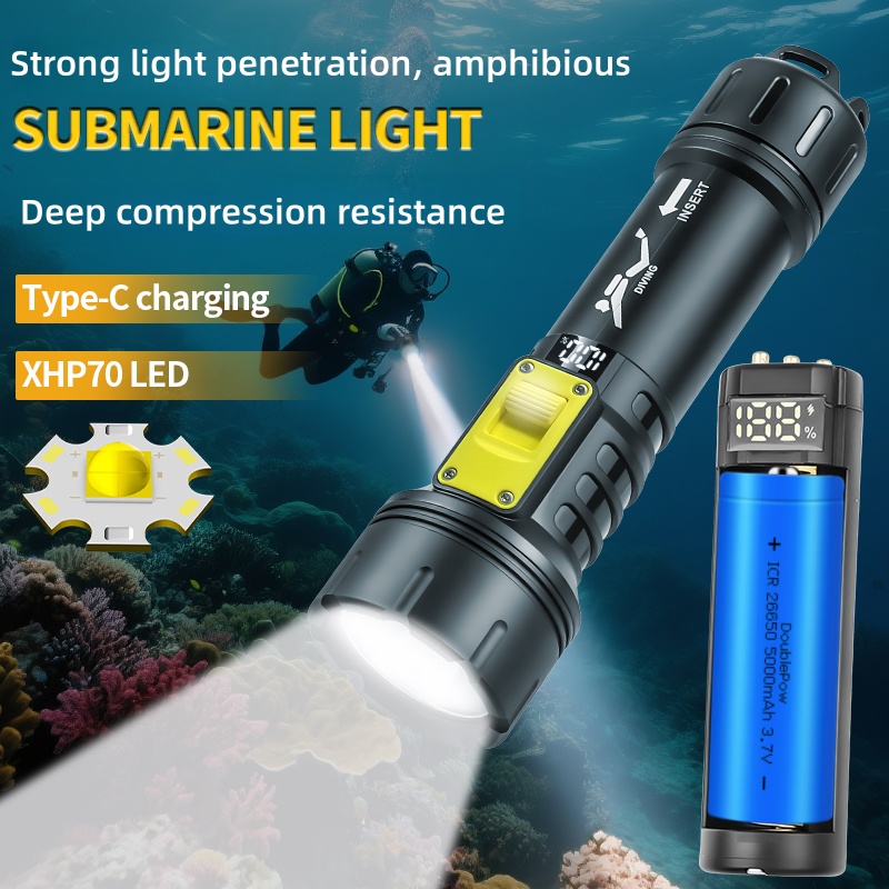Aquatic Diving - Новый фонарик для дайвинга XHP70, IPX8,